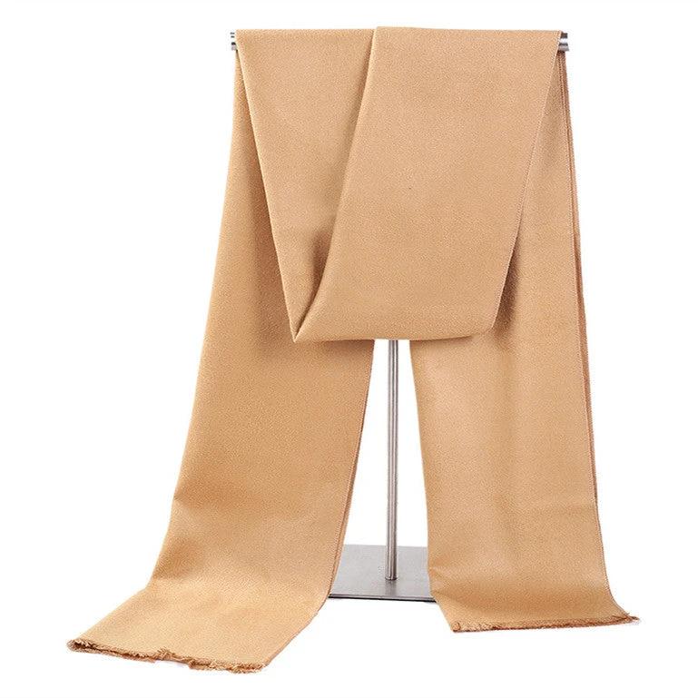 Men's Fashionable All-matching Pure Color Warm Keeping Scarf by GJG Denim