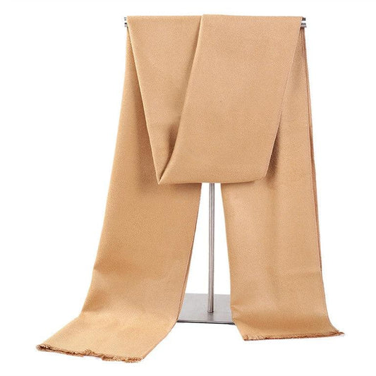 Men's Fashionable All-matching Pure Color Warm Keeping Scarf by GJG Denim