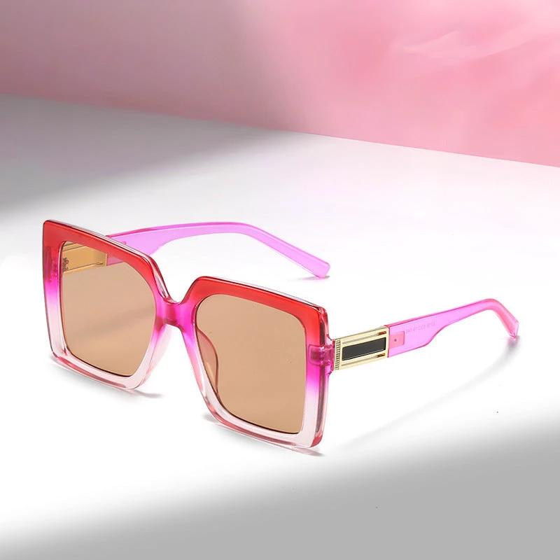 Fashionable Square-shaped Statement Gradient Color Oversized Sunglasses by GJG Denim
