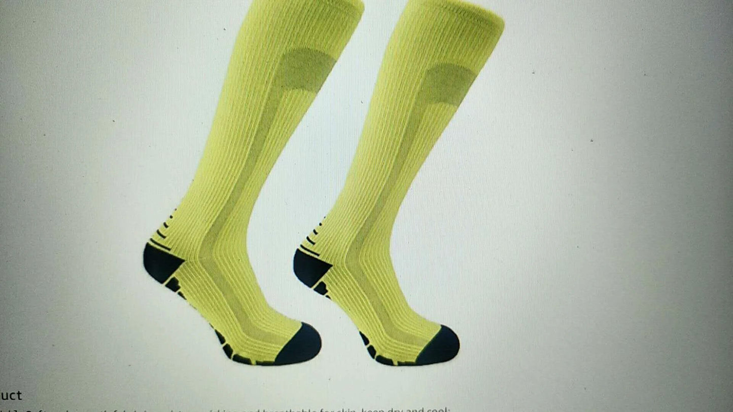 Men's Sports Multi-color Gradient Long Tube Compression Socks by GJG Denim