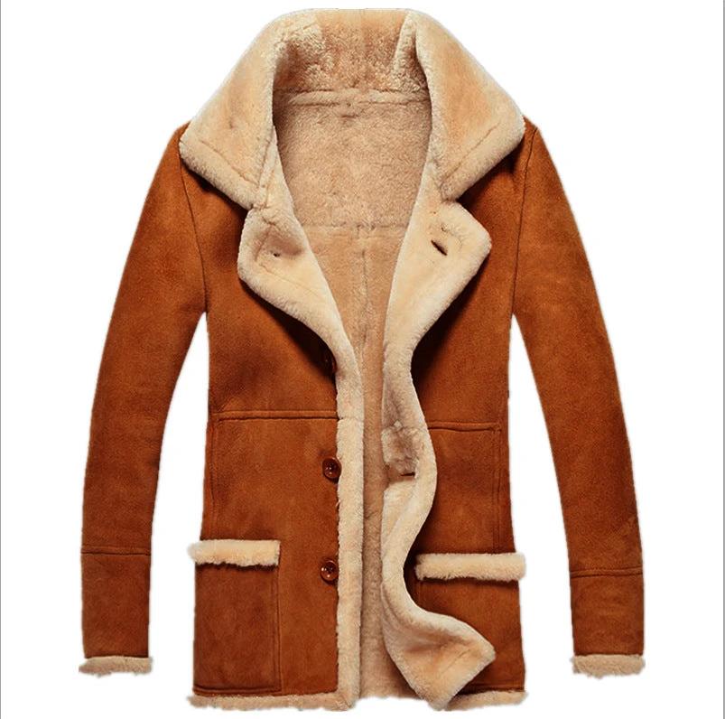 Men's Fleece Fur Thick Coat by GJG Denim