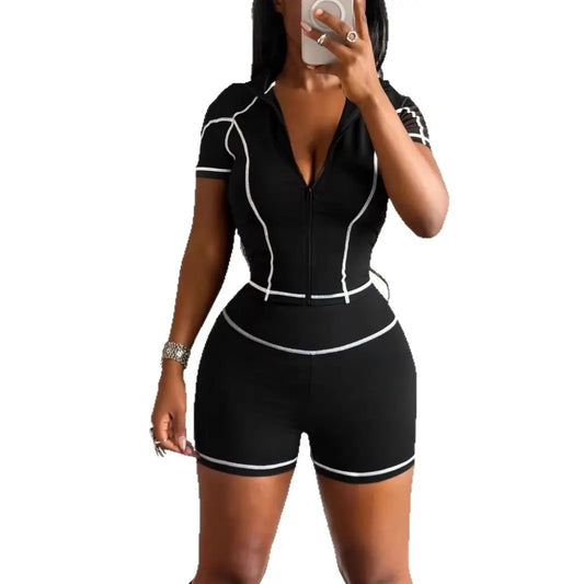 Fashionable And Elegant Yoga Slim-Fit Shorts Set by GJG Denim