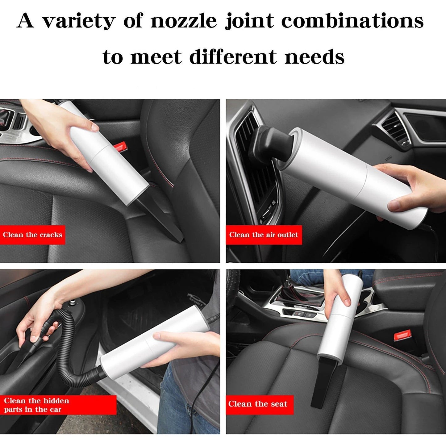 Portable Handheld Vacuum Cleaner 120W Car Charger by GJG Denim
