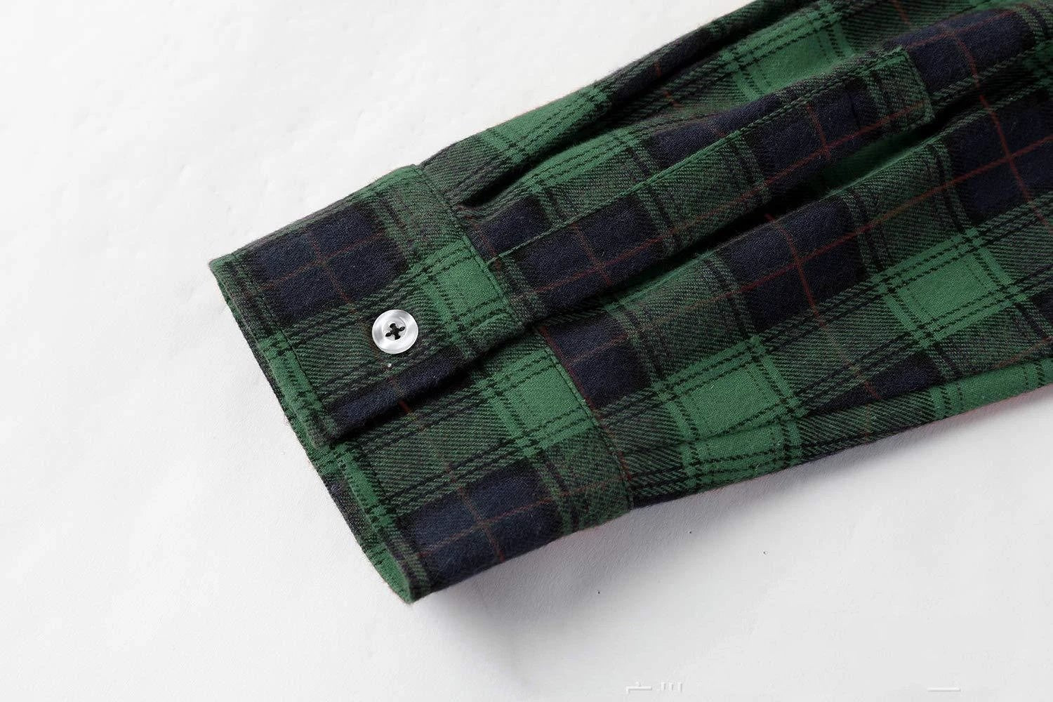Men's Long Sleeve Plaid Shirt by GJG Denim