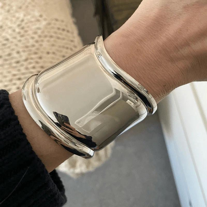 Male And Female Personality Geometric Metal Glossy Surface Jewelry by GJG Denim