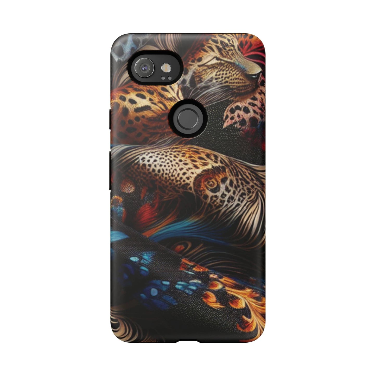 Stylish Tough Phone Case with Elegant Black and Gold Design by Printify
