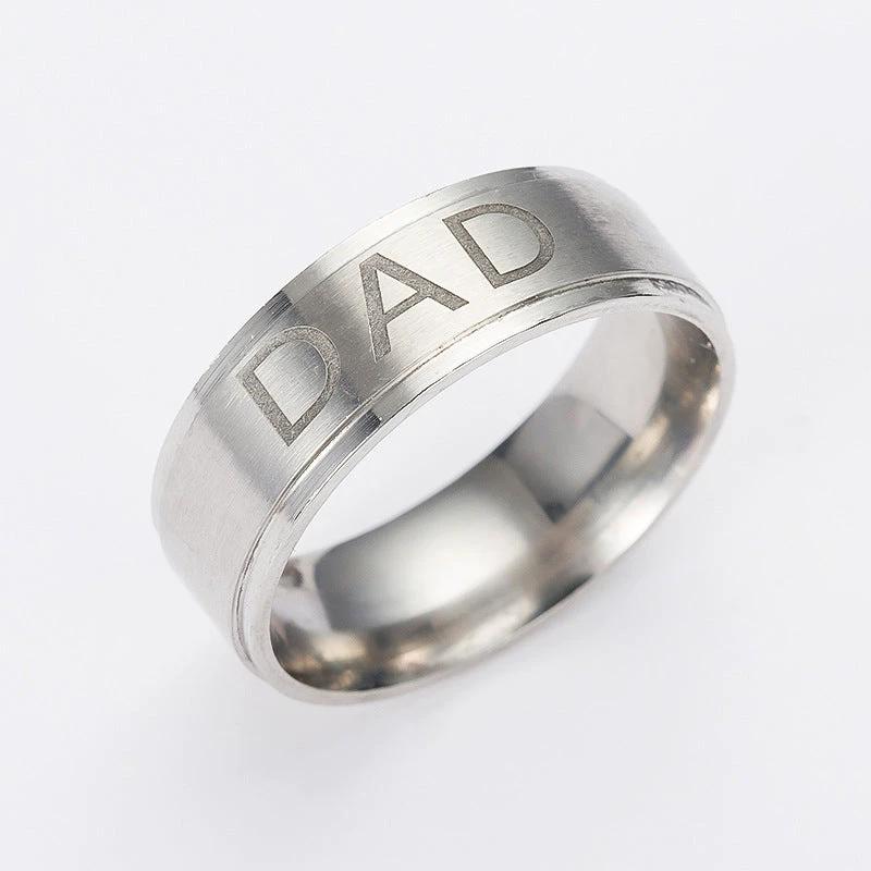 Monogram Titanium Steel Ring For Men by GJG Denim