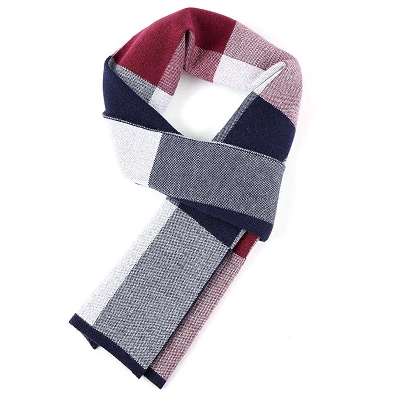 Men's Plaid Knitted Scarf by GJG Denim
