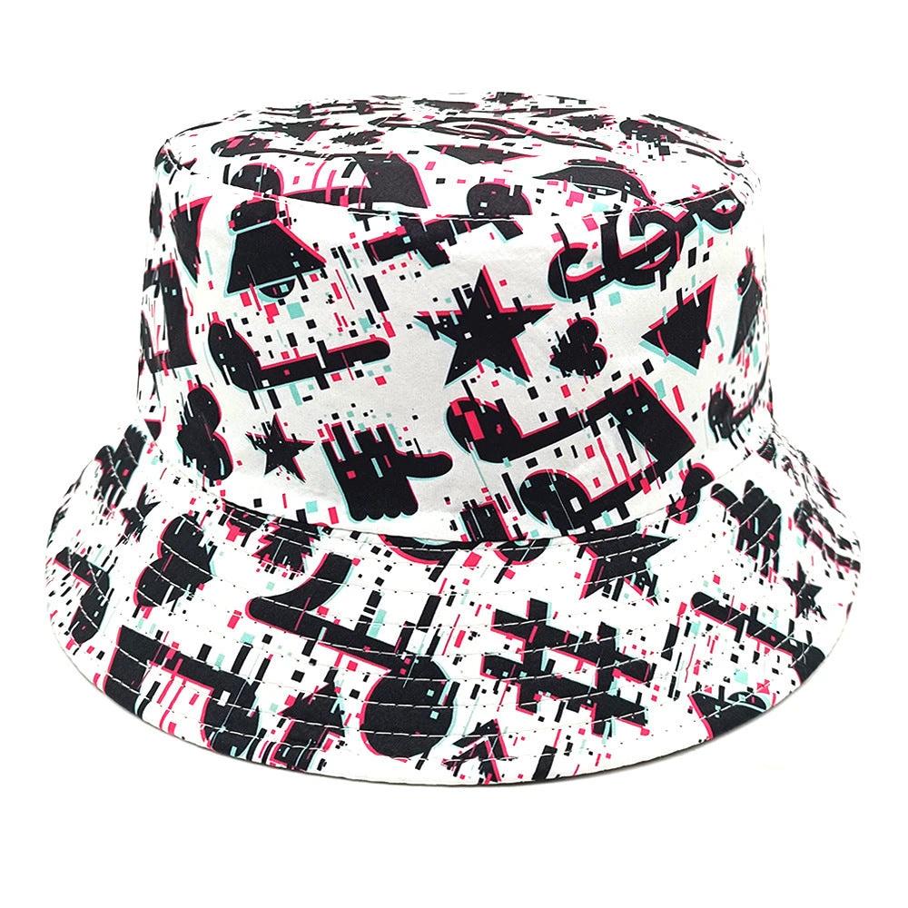 Musical Note Pattern Printing Bucket Hat by GJG Denim