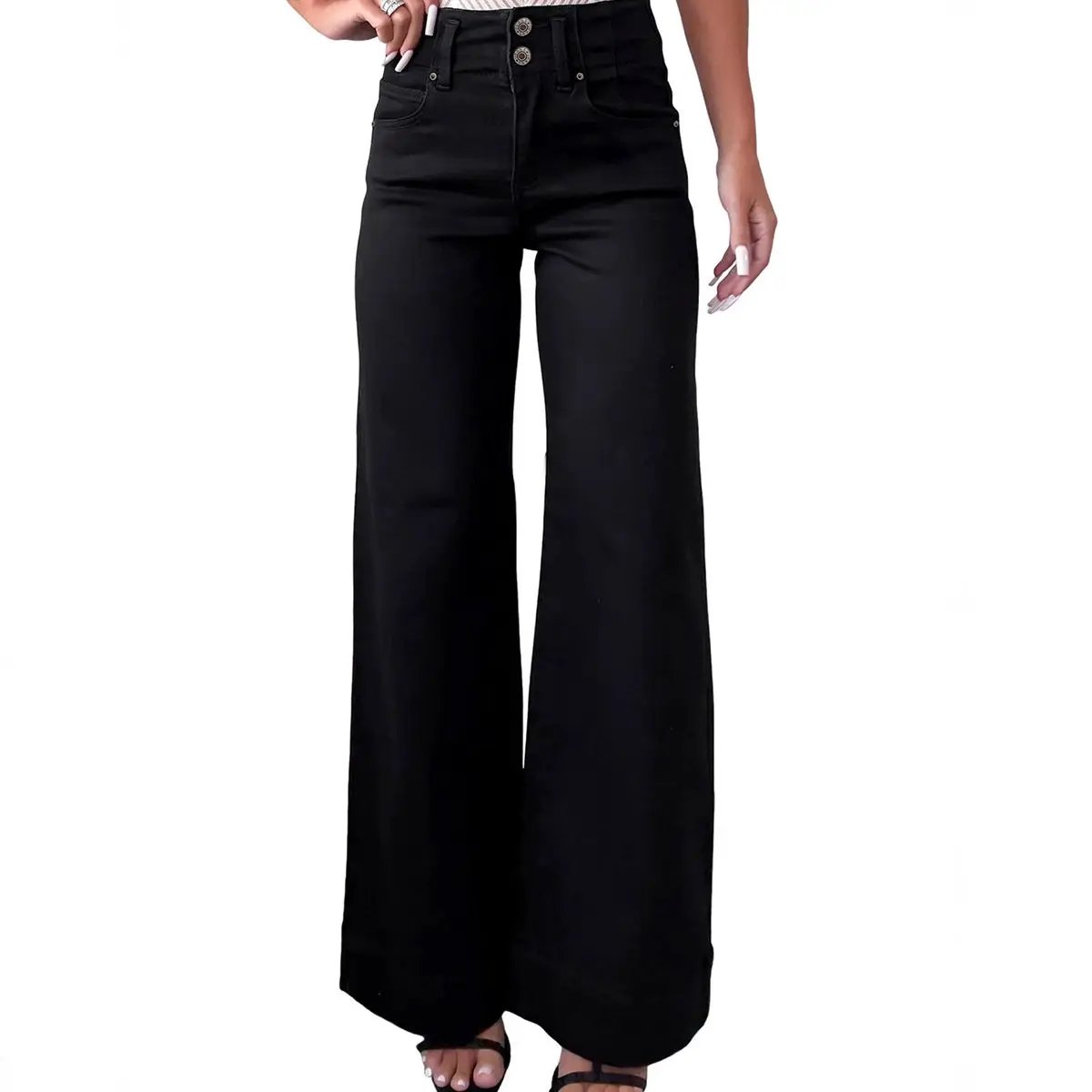 Solid-color Jeans Women's European And American Style Casual Versatile by GJG Denim