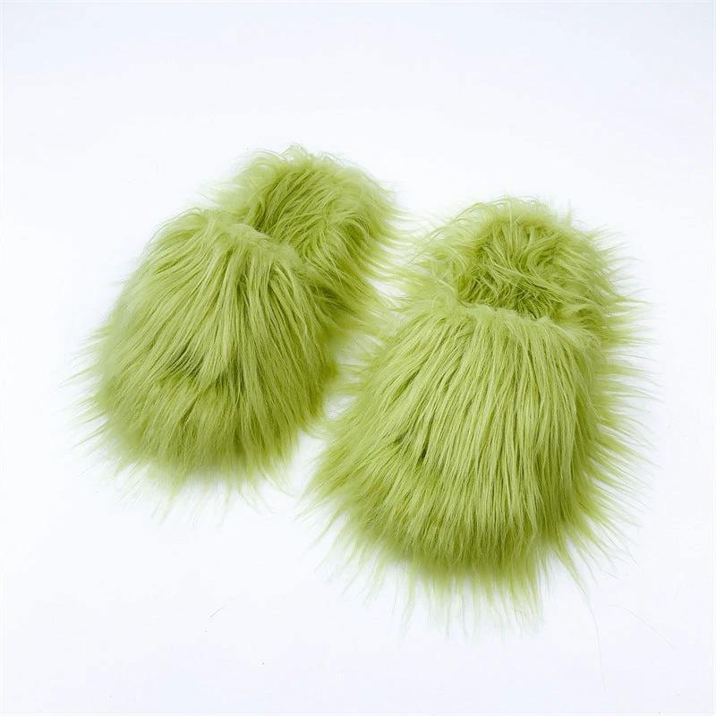 Home Slippers Sheep Long Hair Woolen Slipper by GJG Denim