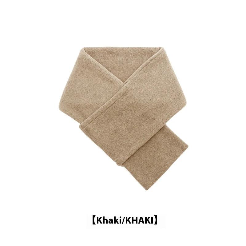 Autumn And Winter Warm Scarf Fashion Simple Solid Color Men's Polar Fleece by GJG Denim