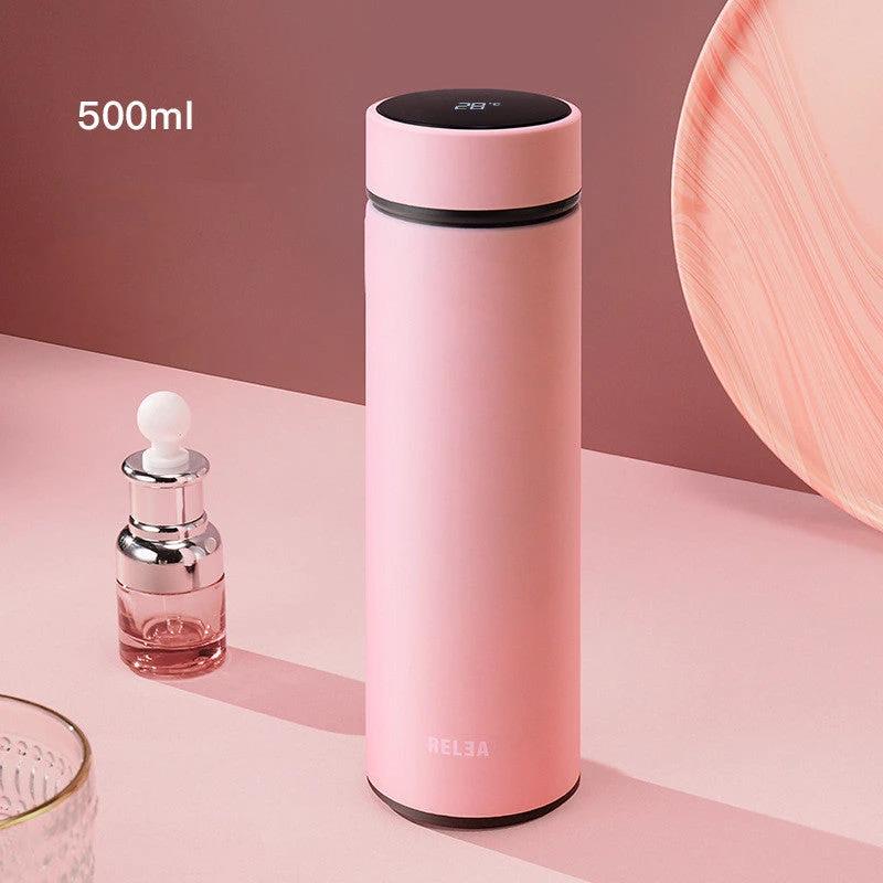 Intelligent Digital LCD Temperature Display Insulation Water Bottle by GJG Denim