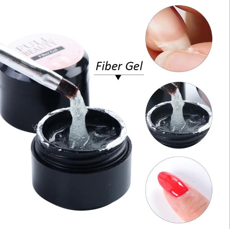 Creacked Repair Glue Nail Fiber Silk Extension Gel Fiberglass Poly UV Builder Gel Polish Manicure Art Prolonged Tool by GJG Denim