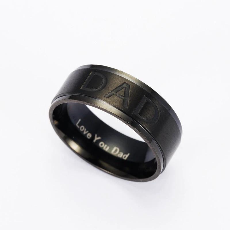 Monogram Titanium Steel Ring For Men by GJG Denim