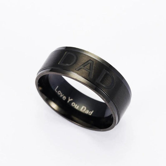 Monogram Titanium Steel Ring For Men by GJG Denim