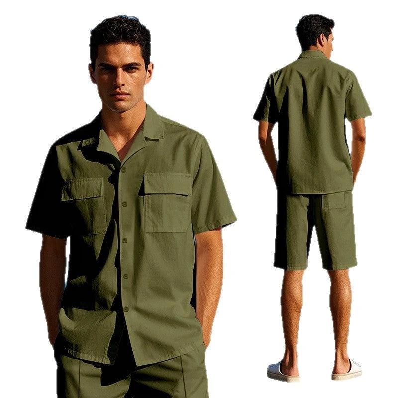 Solid Color Men's Sportswear Suit by GJG Denim