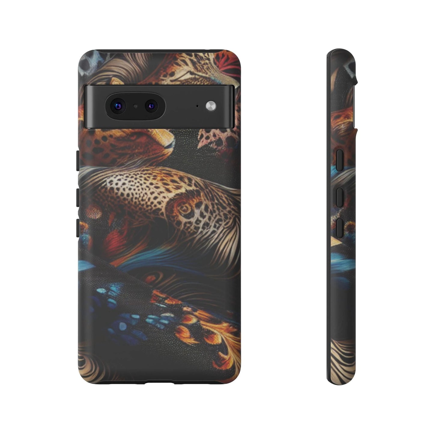 Stylish Tough Phone Case with Elegant Black and Gold Design by Printify