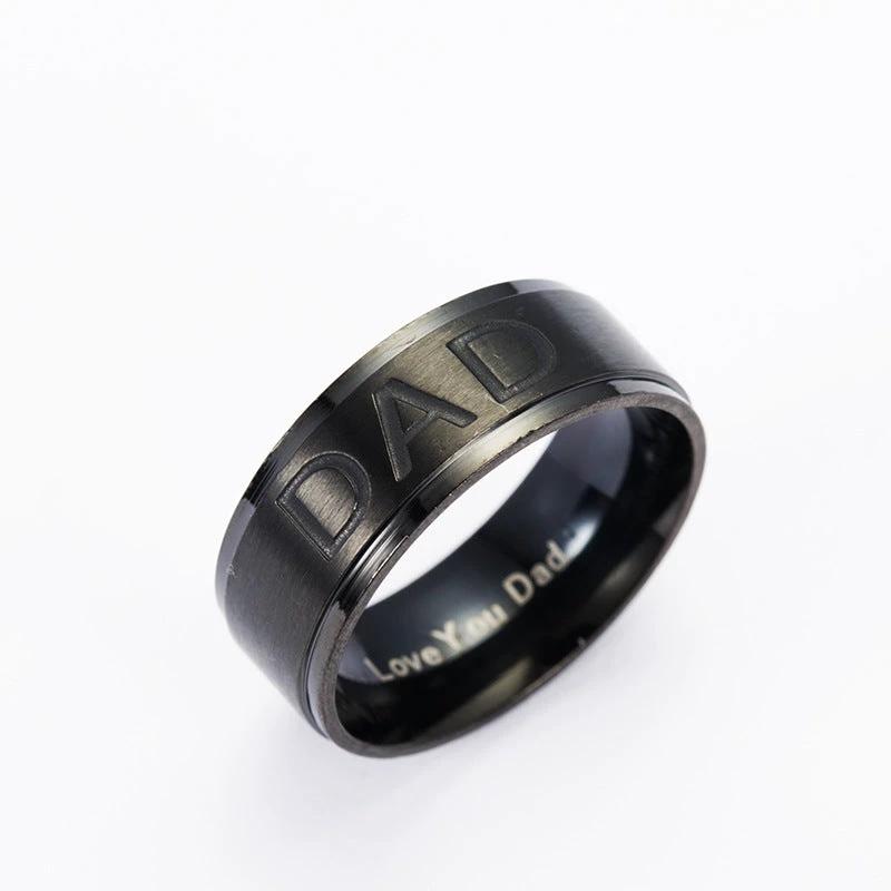 Monogram Titanium Steel Ring For Men by GJG Denim