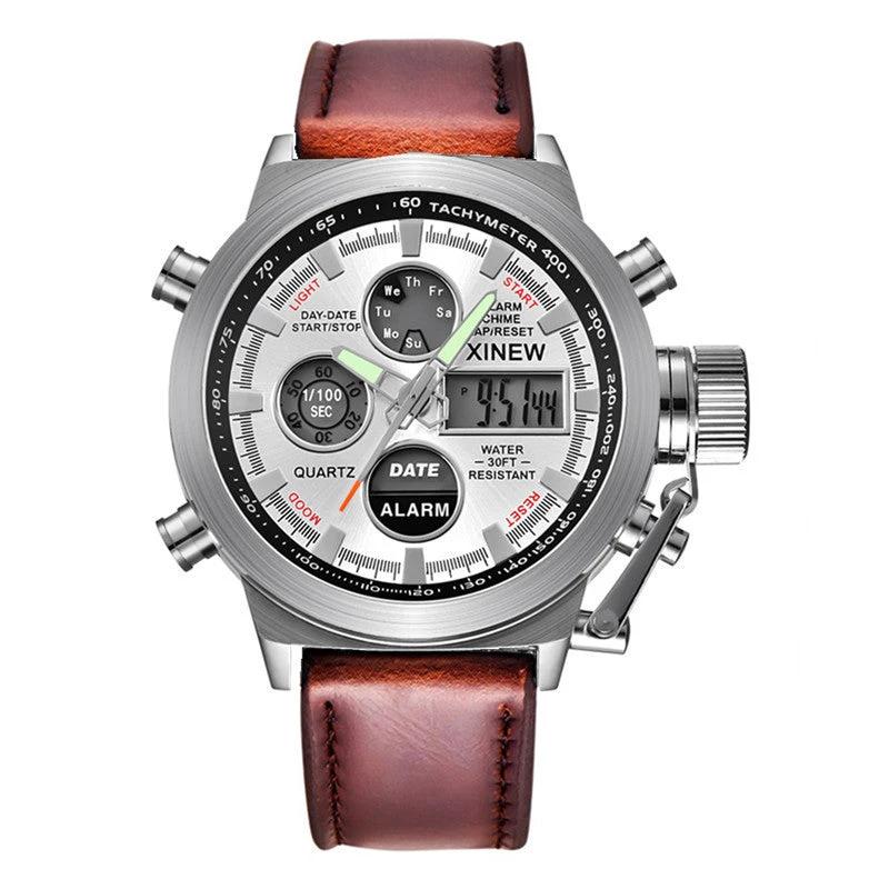 Men's Fashion Belt Multi-functional Watch by GJG Denim
