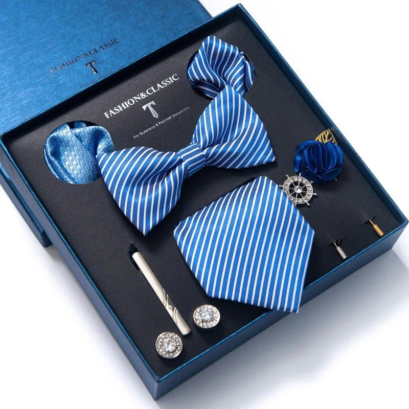 Men's 8-piece Tie Set by GJG Denim