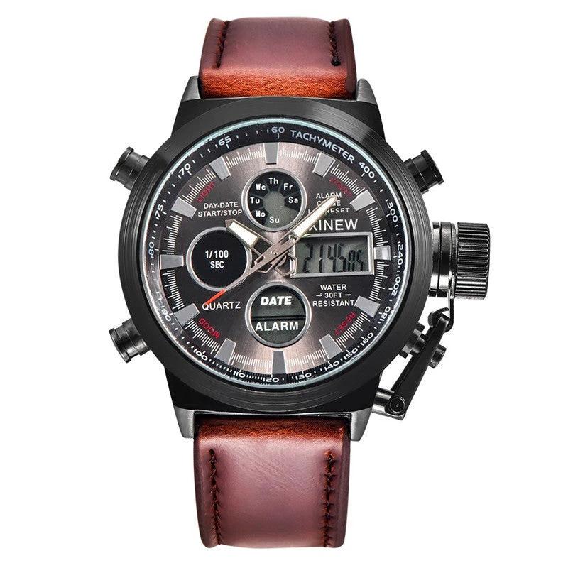 Men's Fashion Belt Multi-functional Watch by GJG Denim