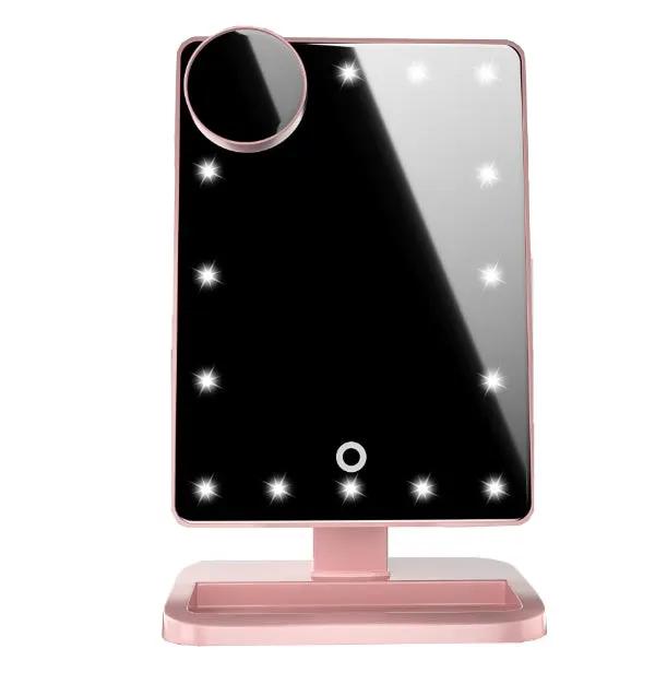 Touch Screen Makeup Mirror With 20 LED Light Bluetooth Music Speaker 10X Magnifying Mirrors Lights by GJG Denim