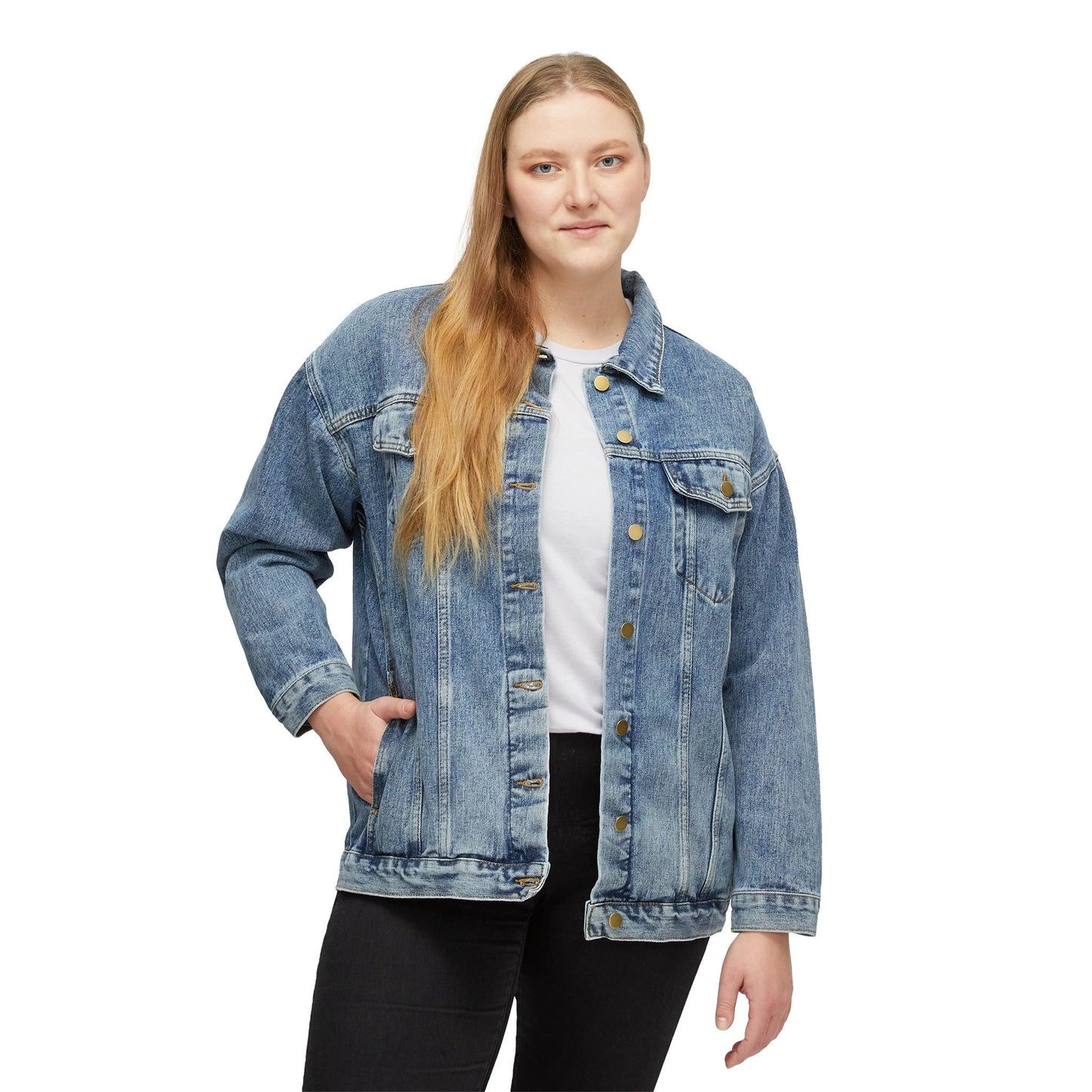 The GOAT Women's Denim Jacket - Stylish & Timeless Casual Wear by Printify