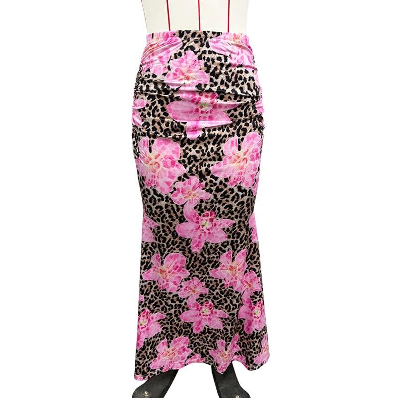 New Leopard Print Midi Skirt by GJG Denim