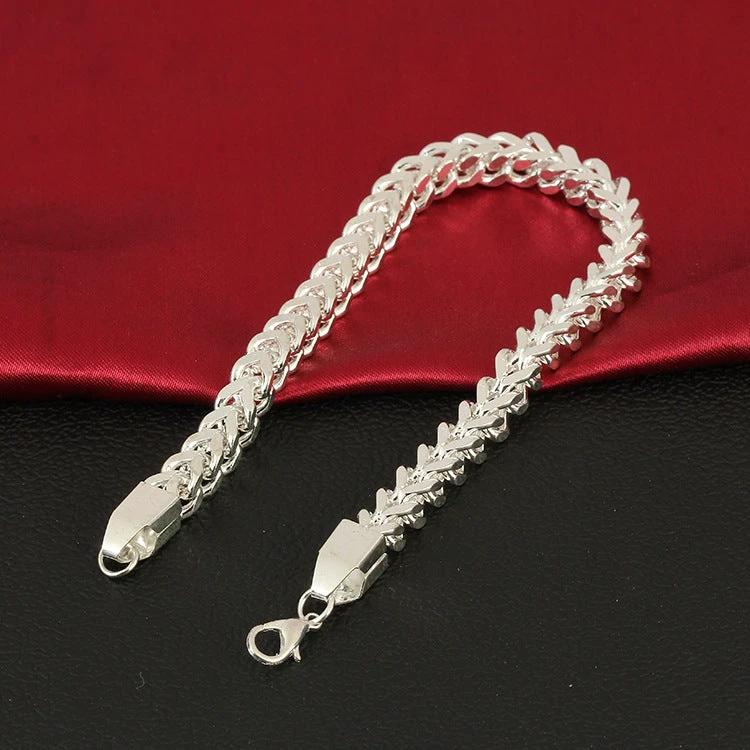 Men's Braided Stainless Steel Bracelet by GJG Denim