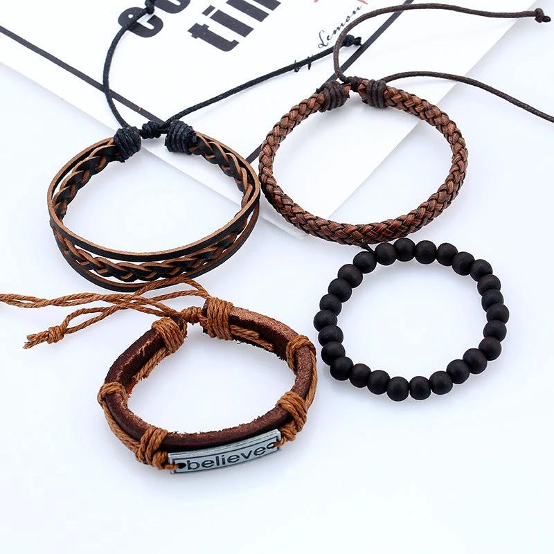 "Believe" Men's Leather Bracelet by GJG Denim