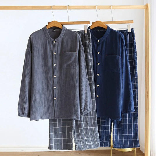 Men's Cotton Gauze Pajama Set by GJG Denim