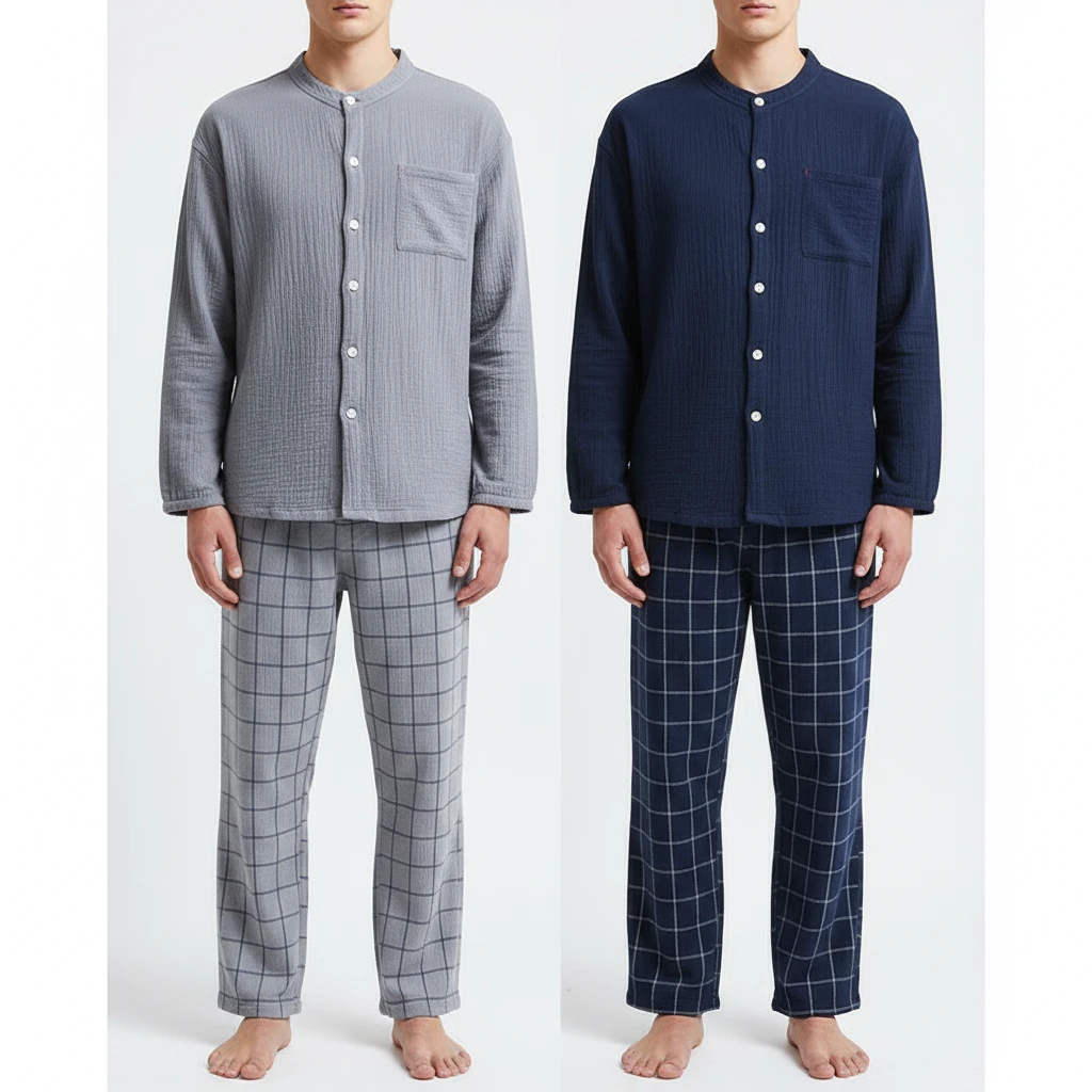Men's Cotton Gauze Pajama Set by GJG Denim