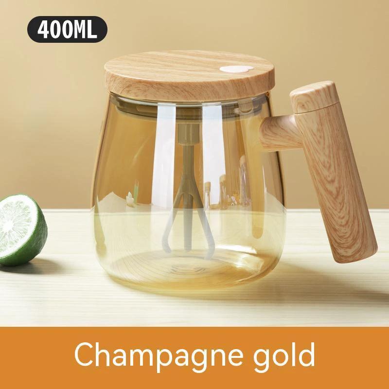400ML Self Stirring Coffee Mug Electric Mixing Glass Coffee CupHigh Speed Fast Automatic Coffee Cup For Gyms Dining Room Kitchen Gadgets by GJG Denim