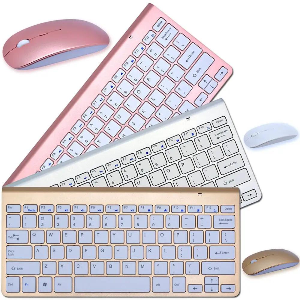2.4G Wireless Keyboard And Mouse Protable Mini Keyboard Mouse Combo Set For Notebook Laptop Mac Desktop PC Computer Smart TV PS4 by GJG Denim