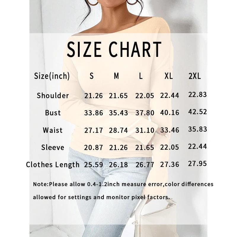 Women's Off The Shoulder Tops Long Sleeve T Shirts Going Out Tops Casual Trendy Ruched Slim Fitted Tees by GJG Denim