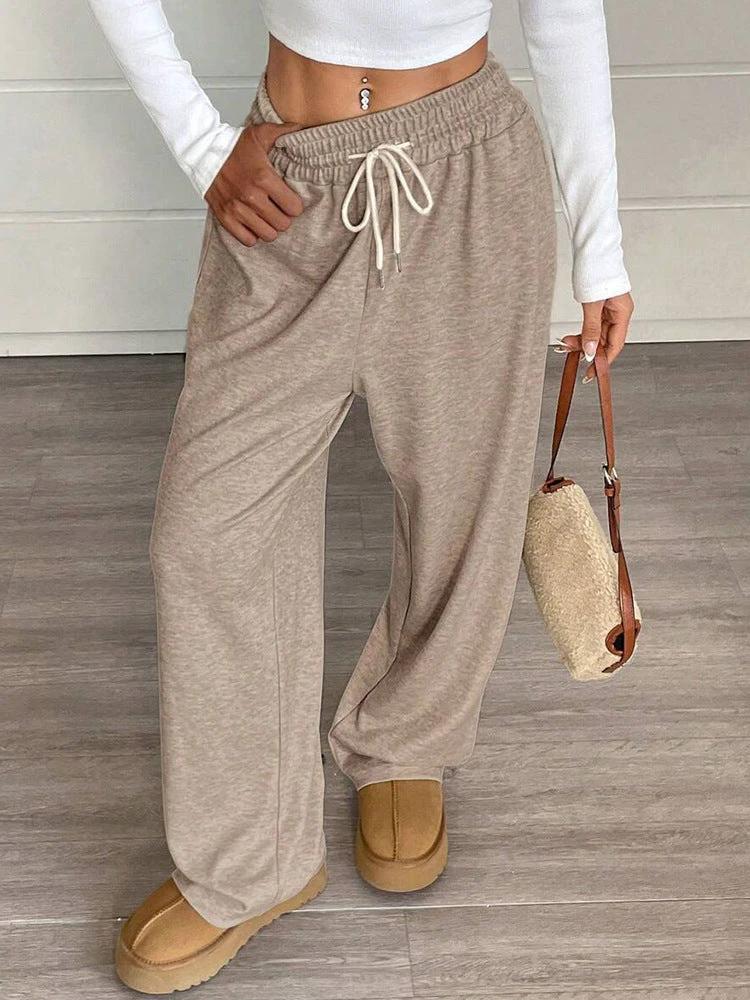 Solid Color Women's Clothes Casual Pants Loose Commuter Trousers by GJG Denim