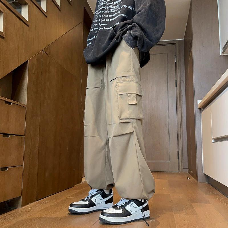 Loose Straight Casual Cargo Pants For Men by GJG Denim