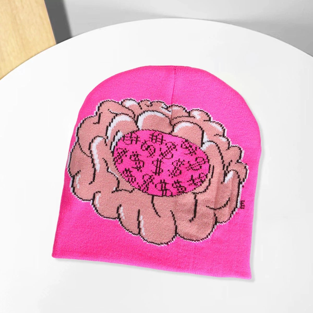 Men's Knitted Money on My Mind Beanie by GJG Denim