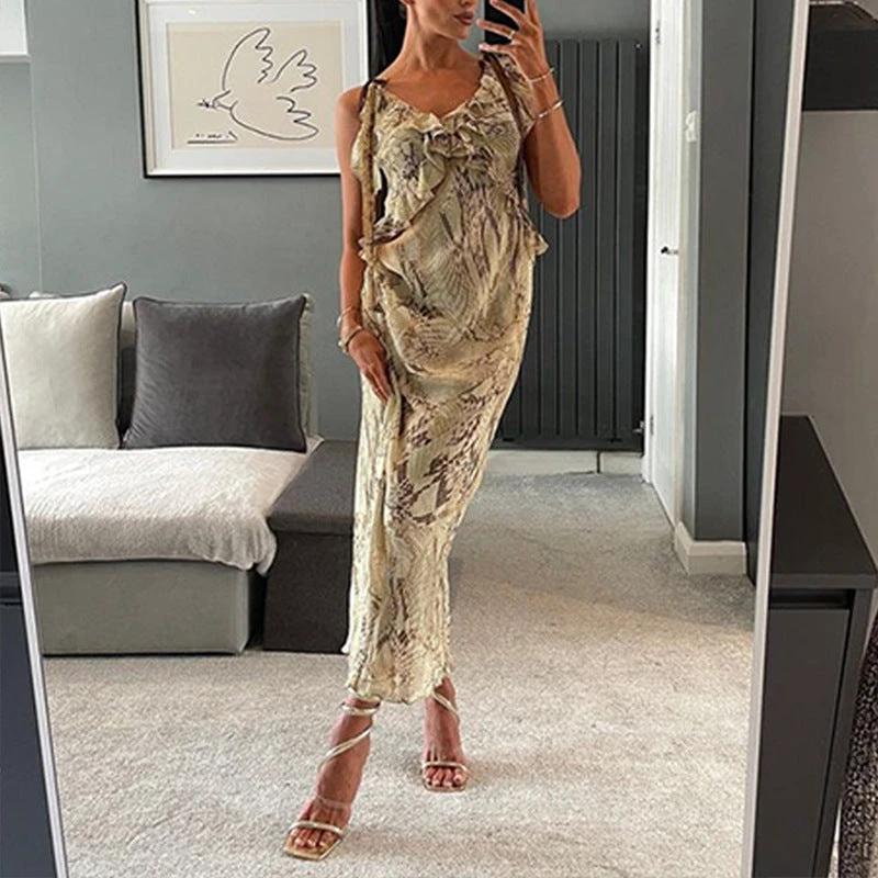 Python Strap Dress by GJG Denim