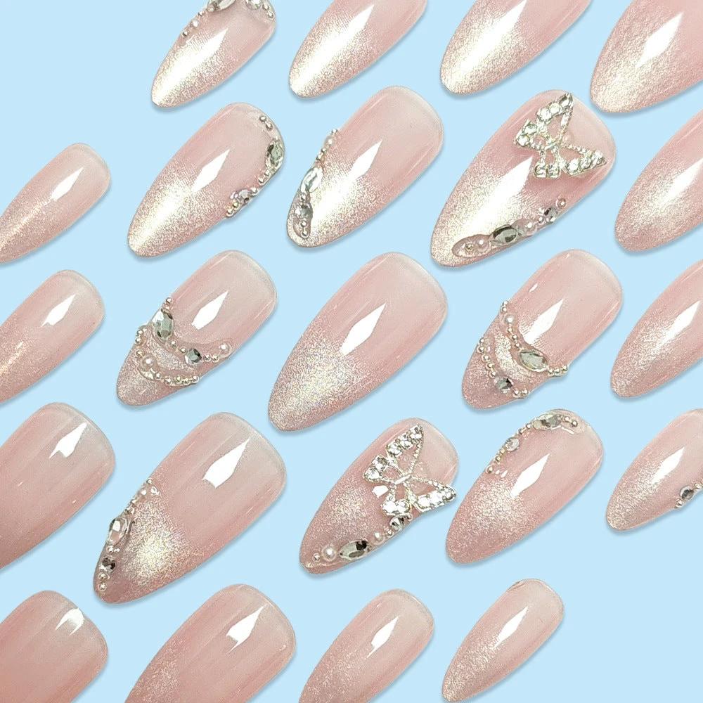 Butterfly Nail Sticker Hot Girl Cat Eye Diamond Wearing Armor by GJG Denim