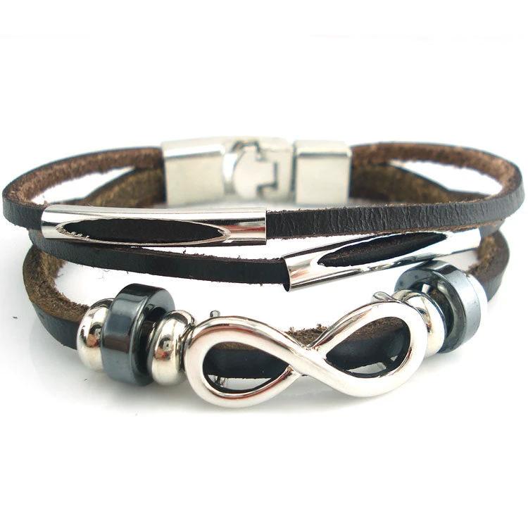 Men's Retro Leather Bracelet by GJG Denim