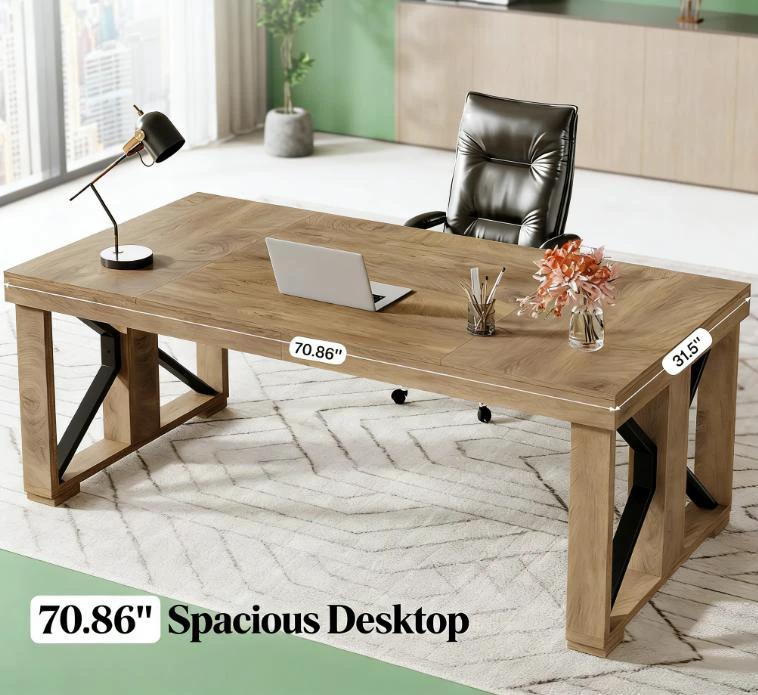 Home Office Desk, Modern Executive Desk, Computer Desk by GJG Denim