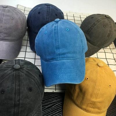 Men's Washed Baseball Caps by GJG Denim