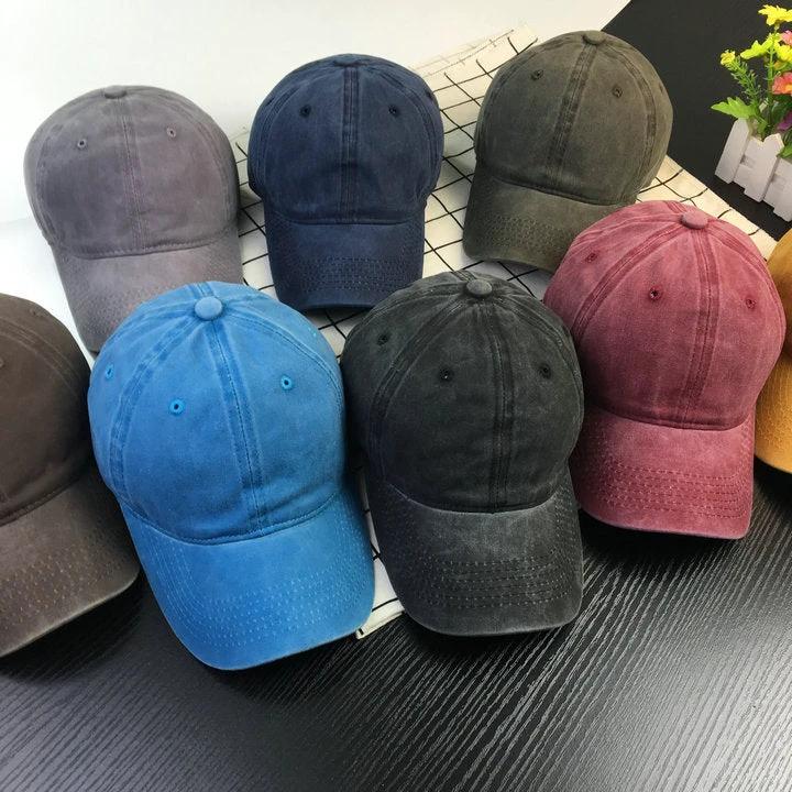 Men's Washed Baseball Caps by GJG Denim