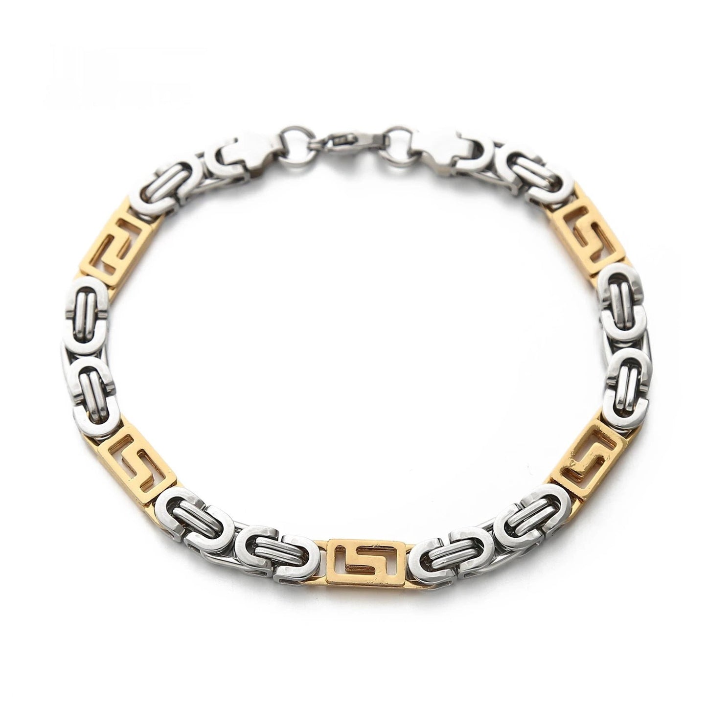 Men's Single-Link Stainless Titanium Steel Bracelet by GJG Denim