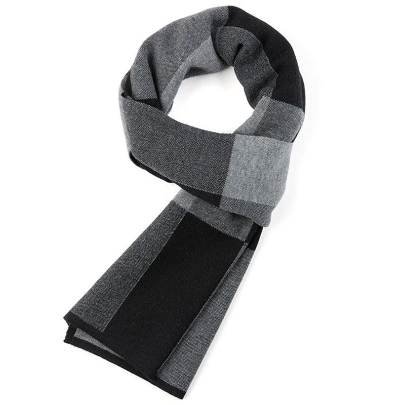 Men's Plaid Knitted Scarf by GJG Denim