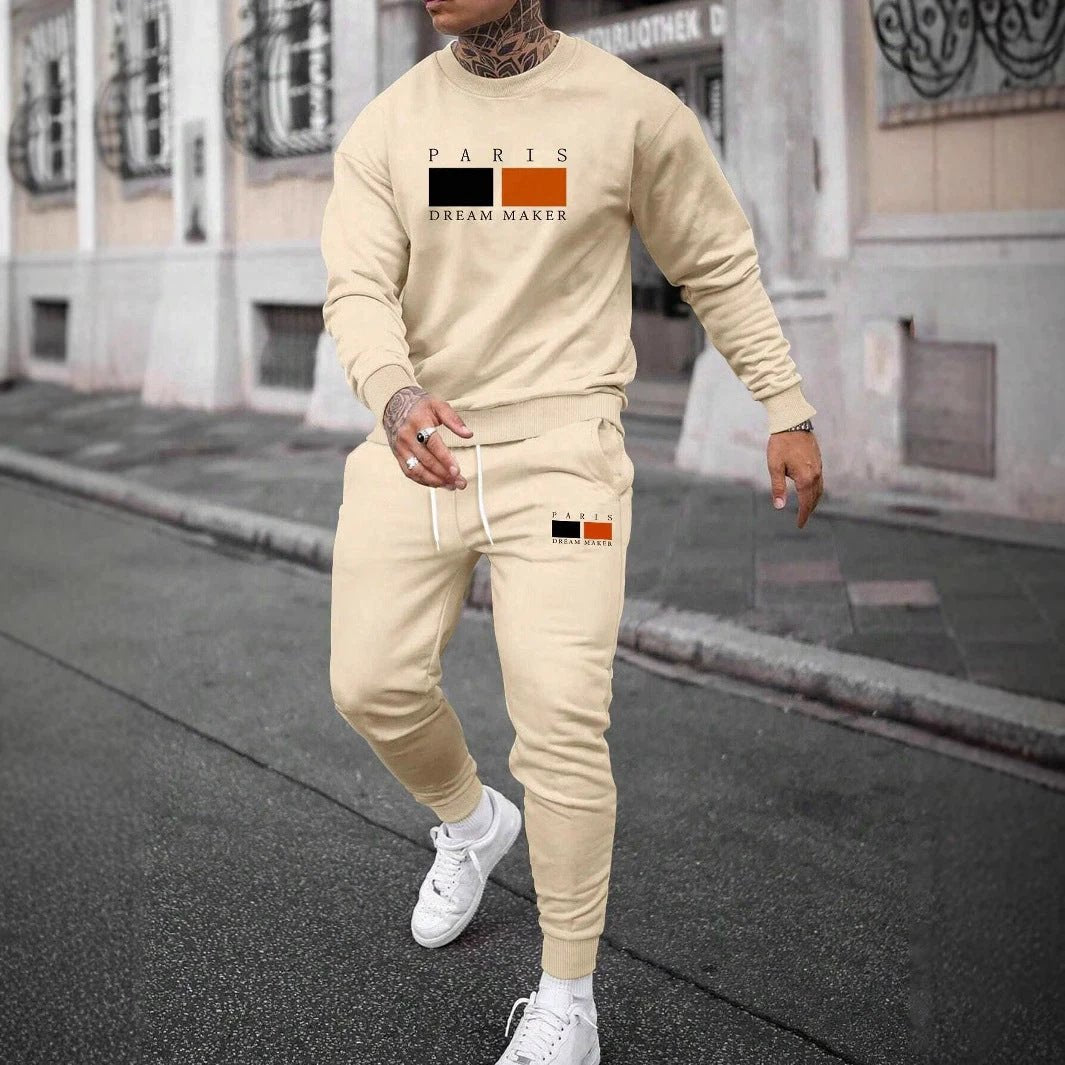 Round Neck Sweater Suit For Men by GJG Denim