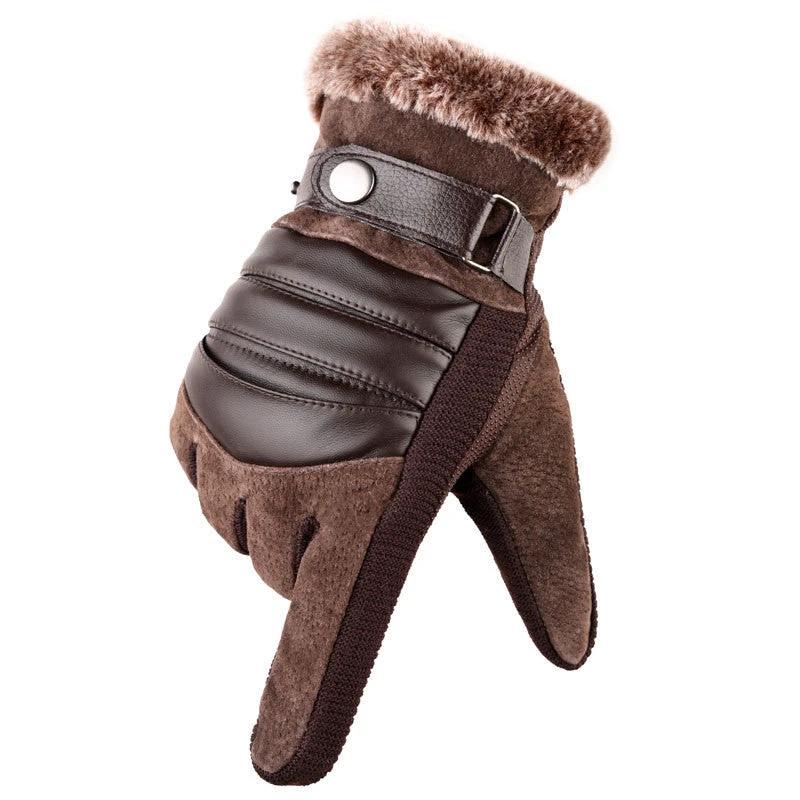Velvet Touch Screen Windproof Gloves For Men by GJG Denim