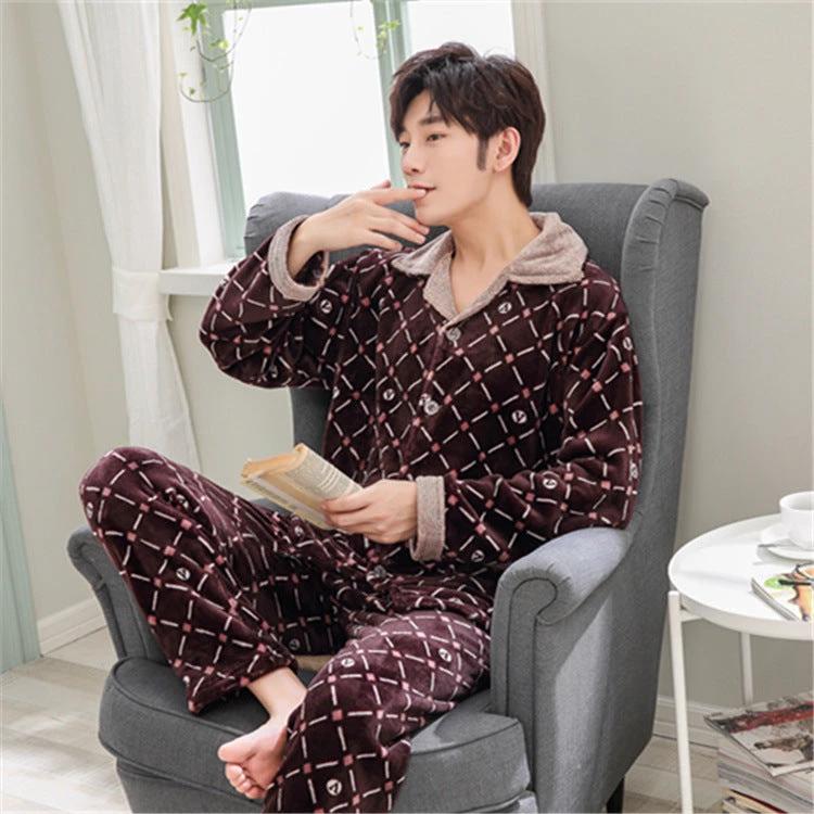 Men's Warm Casual Pajamas by GJG Denim